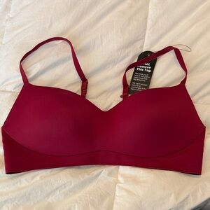 EBY One Piece Contour Bra Wireless Everyday Bra in Deep Wine